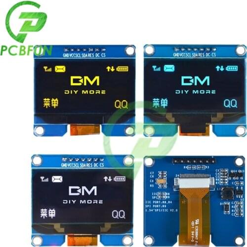 1.54inch OLED Display Module SPI Interface 3.3-5V SSD1309 SPD0301 Drive IC Yellow/Blue/White 12864 128x64 OLED Display