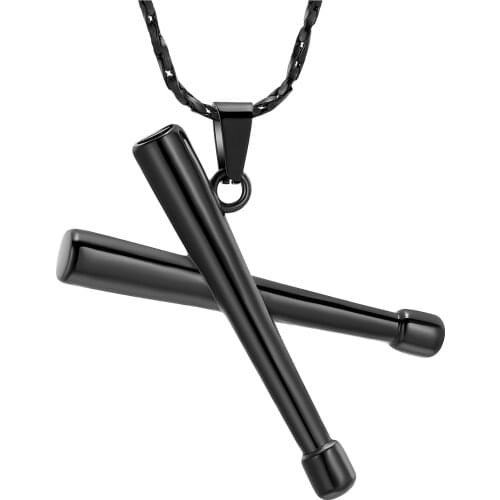 Music Cremation Jewelry for Ashes Pendant Stainless Steel Drum Sticks Cremation Keepsake Memorial Urn Necklace for Women Men