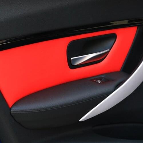 Soft Leather Door Panel Cover For BMW 3 Series F30 2013 2014 2015 2016 2017 Car-styling Interior Door Panel Skin Cover Trim
