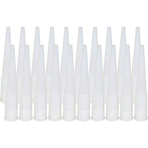 20pcs Universal Caulking Nozzle Glass Glue Tip Mouth Home Improvement Construction Tools