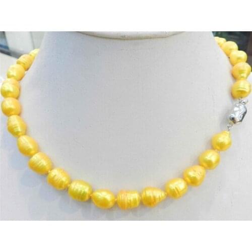 New 10-11mm cultured freshwater pearl jewelry necklace 18inch