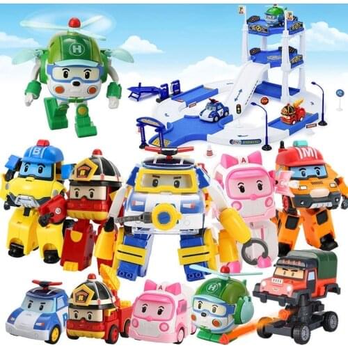 NEW Silverlit Robocar Korea Robot Kids Toys Transformation Anime Action Figure Poli Toys For Children Playmobil Juguetes gift