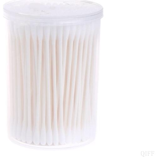 New 180Pcs Baby Swabs Cotton Double End Swab Disposable Thin Stick Cleaning Tools
