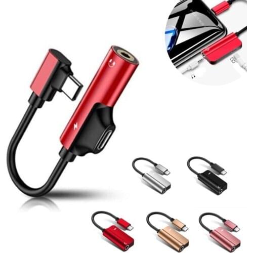 New Usb Type C To 3.5mm Jack TypeC Audio Splitter Headphone Cable Earphone Aux 3.5 Adapter Charger Usb-c For Xiaomi Mi6 Huawei