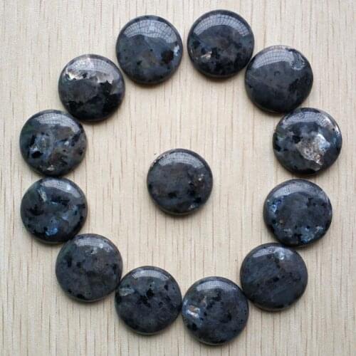 Wholesale 20pcs/lot Fashion natural black spectrolite round cabochon beads 25mm for jewelry Accessories making free shipping