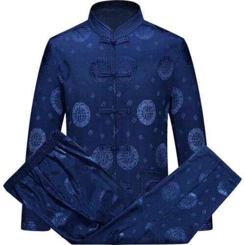 Autumn winter thicken Long sleeve middle-aged jacket men blazer masculina father coats mens Tang suit Chinese style stand collar