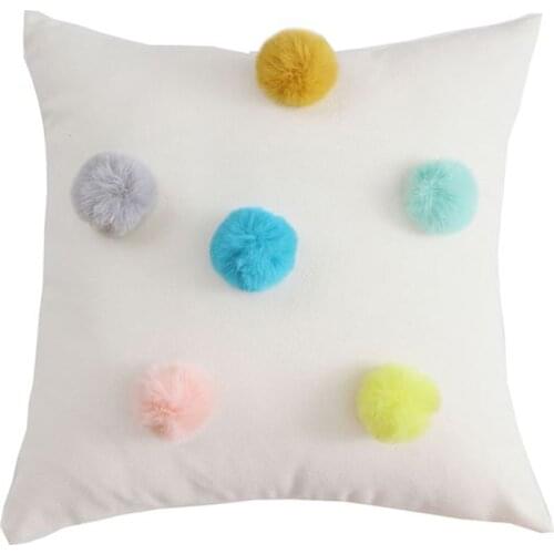 Furball Decorative Pillow Covers Home Cushion Cover 45*45/30*50cm Pillowcases For Office Sofa Car Lumbar Covers Pillow Cushion