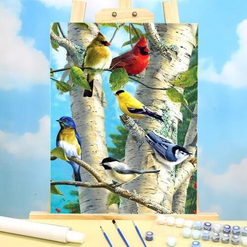 Animal Bird Painting By Numbers Complete Kit Acrylic Paints 50*70 Oil Painting Handmade Crafts For Adults For Drawing Art
