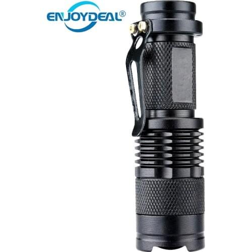 Mini LED Flashlight Tactical Waterproof 300 Lumens Zoomable Lamp 3 Modes LED Torch for Mircro charging cycling hunting lamp