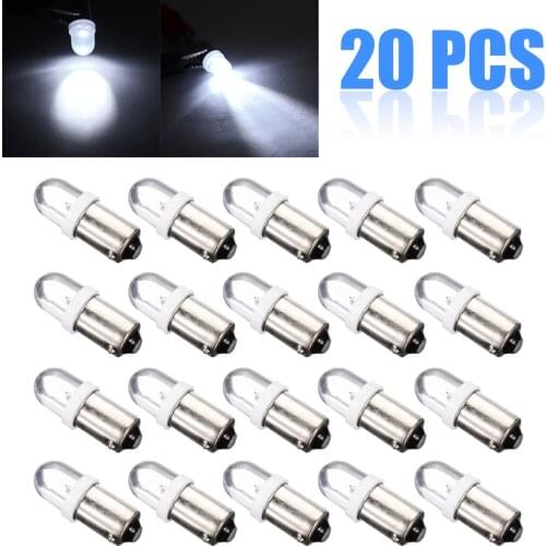 20Pcs/set T11 T4W BA9S H6W 1895 1SMD LED Turn Signal Light Car Dashboard White Small Car Light Bulbs