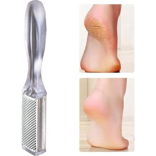 Hard Dead Skin Remove Plastic Stainless Steel Transparent Callus Pedicure Foot Grater Scrubber Tool Rasp Exfoliating Tools X3U7