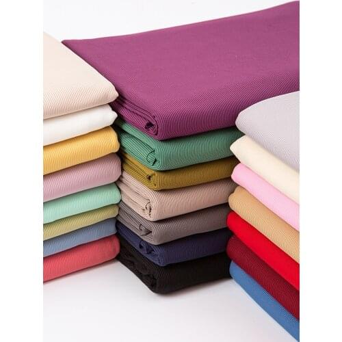 Rib Fabric Jersey Knitting Elastic Soft For Summer Skirt Dress Clothing Fabric 50X150CM/Piece TJ3933