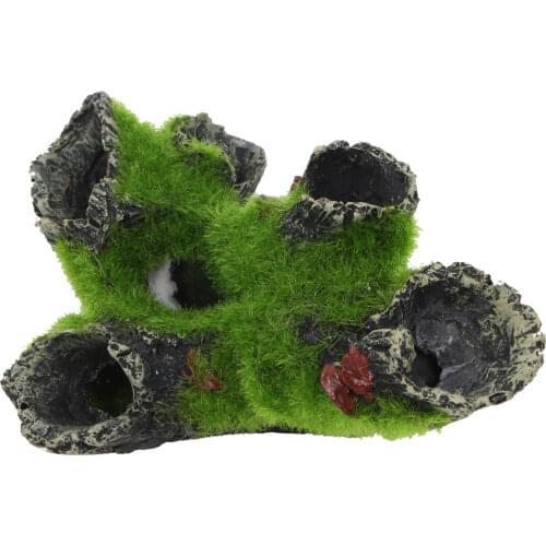 Aquarium Decoration Moss Tree House Resin Cave Fish And Shrimp Hiding House Landscaping Fish Tank Decoration Accessories