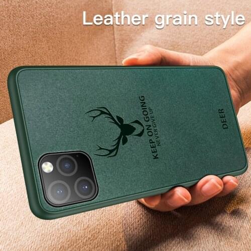 Luxury Christmas Deer Turn Fur Phone Case For iPhone 11 Pro Max SE XSmax XS XR X 8 7 6s 6 Plus Ultra-thin Car Leather Cover