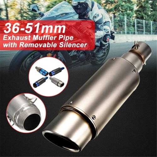 Universal 38-51mm For Motorcycle Exhaust Pipe Escape Modified Motorbike 51mm Muffler With Silencer
