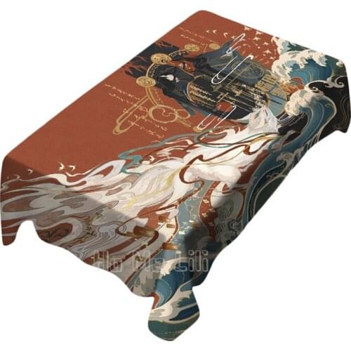 The Fox Played At The Water Design Waterproof For Dinner Table Cover Decor