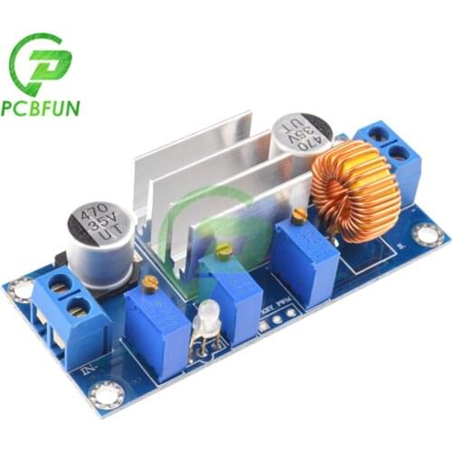 XL4005 5A Max DC-DC Step Down Buck Power Supply Module Adjustable CC/CV Lithium Charge Board for Arduino Automatic Protection