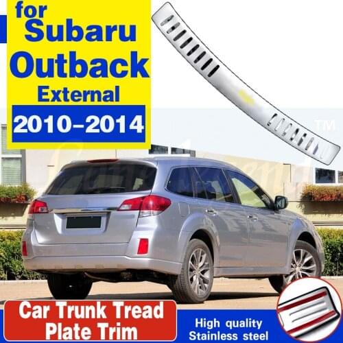Stainless Steel Rear Bumper Protector Sill Trunk Tread Plate Trim For Subaru Outback 2010 2011 2012 2013 2014 Car styling