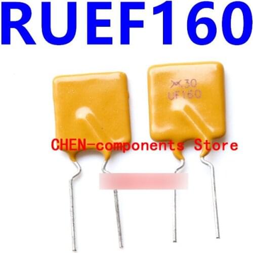 10PCS PPTC Self-recovery fuse RUEF160 1.6A 30V straight Insert