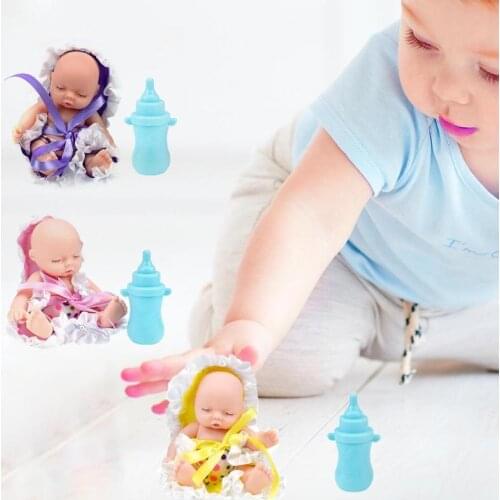 12cm Cute Vinyl Simulation Pocket Sleeping Dolls Transparent Ball Toys Baby Gift Baby Doll Toys Infant baby Friends mini Doll