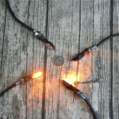 2pcs Retro Mini LED Motorcycle Turn Signal Light Super Bright Modified Aluminum Alloy Blinkers Flasher CE Certificate Indicators