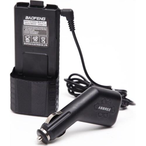 ABBREE 12-36V Truck Car Charger Cable Line for Baofeng Walkie Talkie UV-5R UV-5RE8W UV-5RTP 3800mah Battery