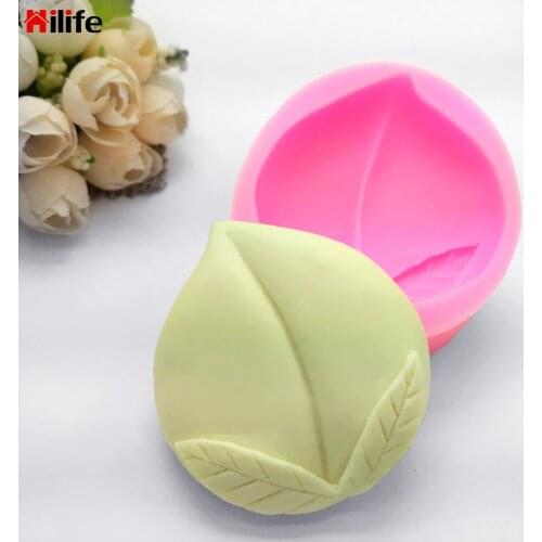 DIY Craft Soap Mold Peach Silicone Cake Mould Fondant Biscuit Cake Decoration Creative Cake Mold Candy Fimo Clay Mould