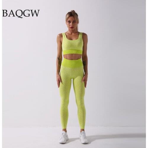 Women Work Out 2 Piece Set Sleeveless Fitness Tracksuit Leopard Print Sport Set Women Sports Bra High Waist Leggings Activewear