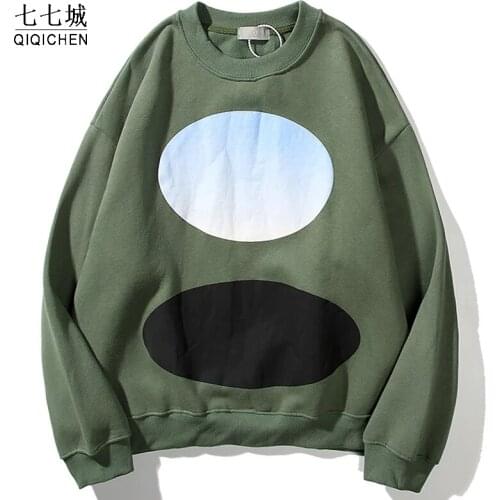 Kanye West JESUS IS KING Fleece Sweatshirt Men Women O Neck Loose Casual Stranger Things Oversized Streetwear Couple Hoodies