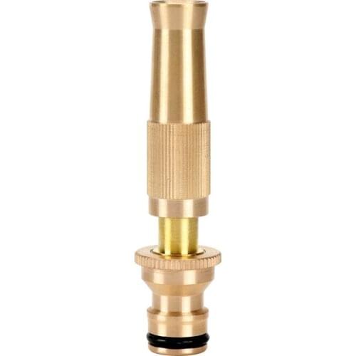 High Pressure Hose Nozzle Heavy Duty , Brass Water Hose Nozzles for Garden Hoses, Adjustable Function