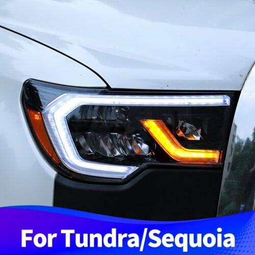 Headlight Assembly for Toyota Sequoia 2008-2018 Headlights Sequential Turn Signal 2007-2013 Tundra Full LED Light Source