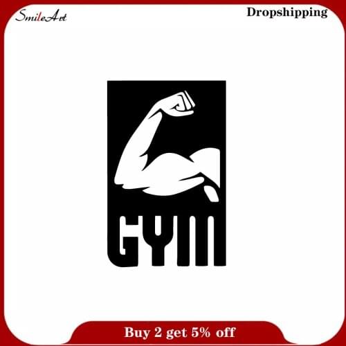 Classic GYM Environmental Protection Vinyl Stickers Removable Wall Sticker Background Wall Art Decal