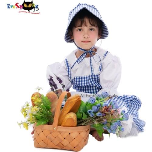 Eraspooky Movie Cosplay The Wizard of OZ Dorothy Gale Costume Dress For Girls Halloween Birthday Party Stage Fancy Dress Kids