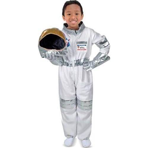 Astronaut Costume Space Suit Pilots 3pcs set Jumpsuit Party Purim Carnival Costume Fancy Dress Outfit 5-7years