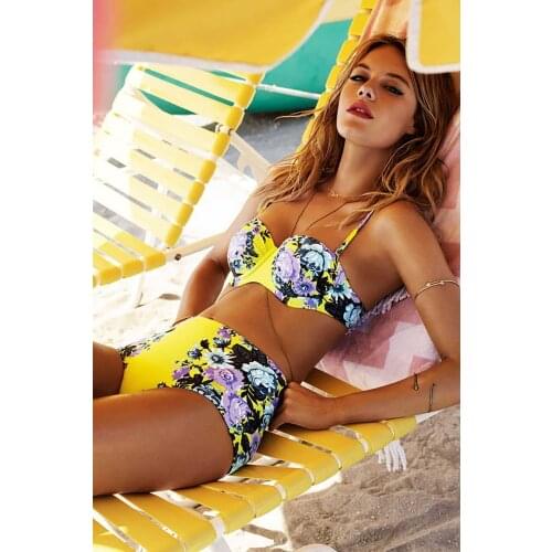 Color Special design High Waist Bikini Sea Pool Swimwear