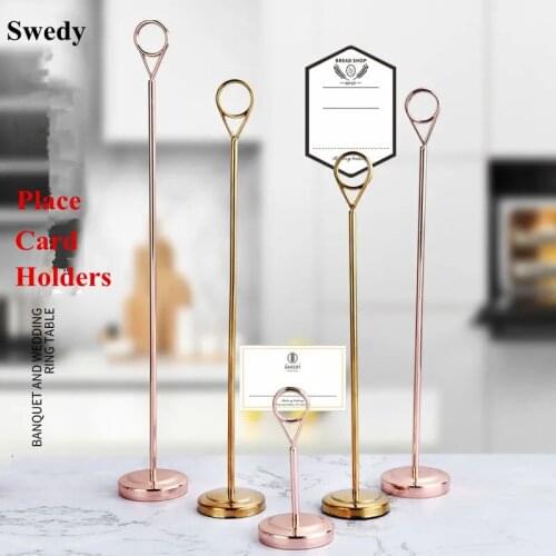 Metal Ring-Clip Table Number Holders Place Card Holder Photo Picture Holder Recipe Holder Reserved Card Holder For Wedding