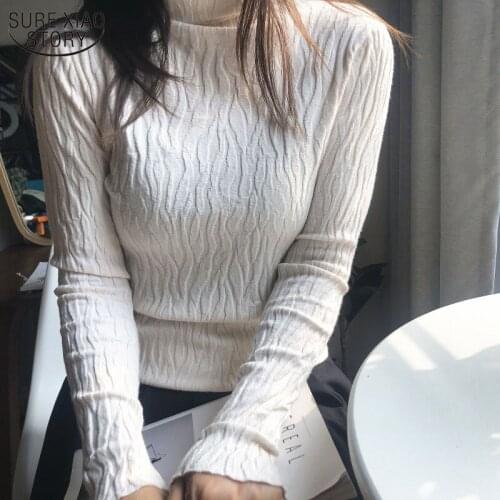 Fashion Modal Sweater Women 2021 Winter Clothes Women Slim-Fit Long-Sleeved Knitted Pullover Solid Womens Turtleneck 11605