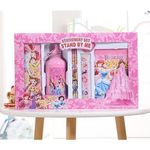 8-piece Disney Kettle Stationery Set Stationery Box Painting Book Pencil Writing Supplies Combination Birthday Gift