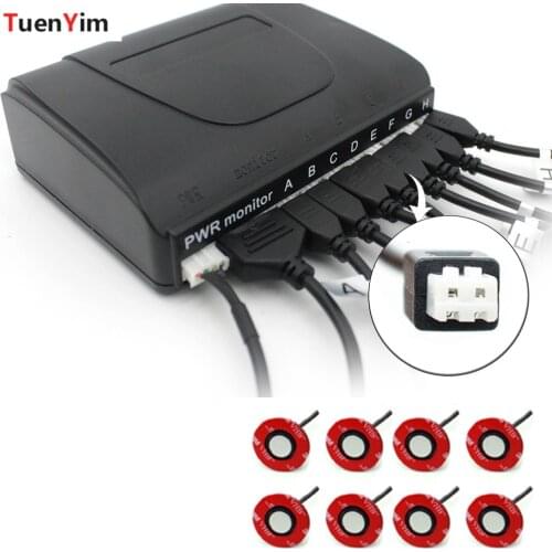 Parktronic 16MM Flat Rotation Car Parking Sensors 8/6/4 Back light Front Rear Buzzer 12V For Android DVD Video System