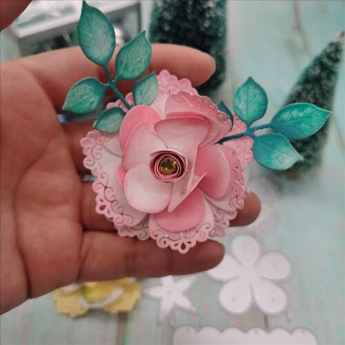 Petal Flowers metal Cutting Dies Stencils for DIY Scrapbooking stamping Die Cuts Paper Cards craft knurling dies