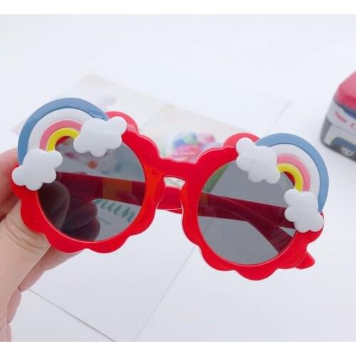 Fashions Cute Rainbow Cloud Kids Sunglasses Brand Designer Boys And Girls Protection Sun Glasses UV400 Travel Outdoor Eyewear