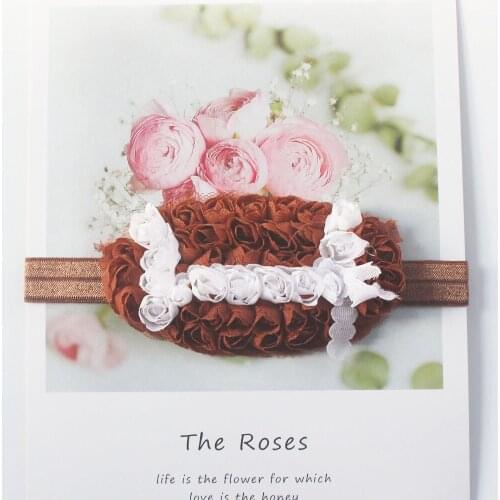 2pcs Unique Chiffon Rosette Football Flower Headbands for Baby Girls Headdress Toddler Headbands kids Headband Supplies