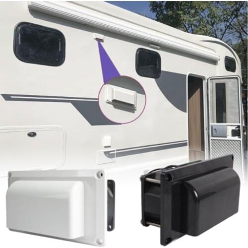Caravan Motorhome Trailer Side Air Vent Ventilation Exhaust Fan RV White Black DC 25W for Camper Trailer Boat Marine Yacht