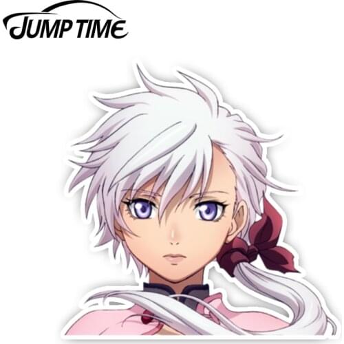 Jump Time 13cm x 9.6cm Funny Waterproof Kawii Girl Aruka Render Car Stickers Laptop Car Decals For Sexy Anime Vinyl Car Wrap