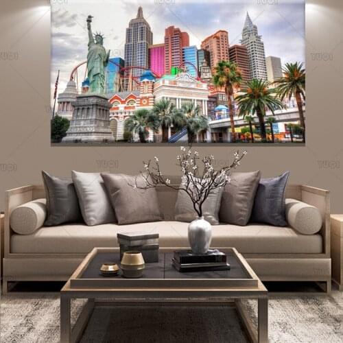Building Las Vegas USA Nevada Home Decoration Canvas Poster Print HD Decor Pictures Wall Art Paintings Living Room