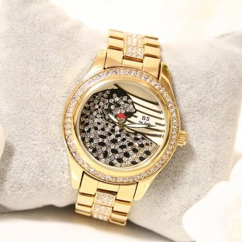 Leopard Women Watches Stainless Steel Exquisite Watch Women Rhinestone Luxury Casual Quartz Watch Relojes Mujer 2020 New Arrival