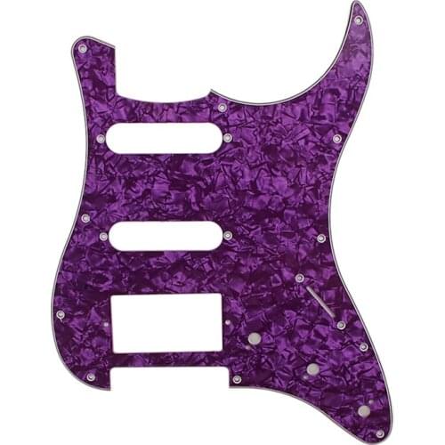 11 Holes Electric Guitar Pickguard SSH Strat Guitar Scratch Plate & Screws For ST Style Guitar Parts Replacement
