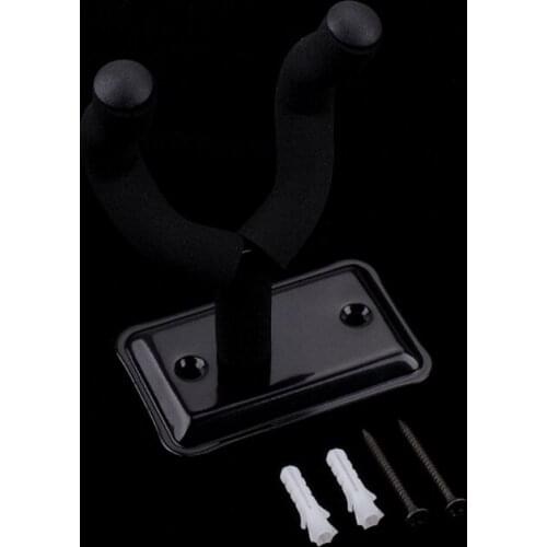 24BD Guitar Hanger Guitar Hook Guitar Holder Guitar Wall Mount Hangers Black Metal Holder Hanger for All Size Guitars