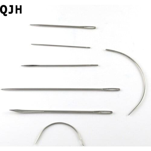 7pcs/Set 3set/lot Repair Hand Sewing Needles Patching Tool Hand Repair Upholstery Carpet Leather Canvas DIY Sewing Accessories