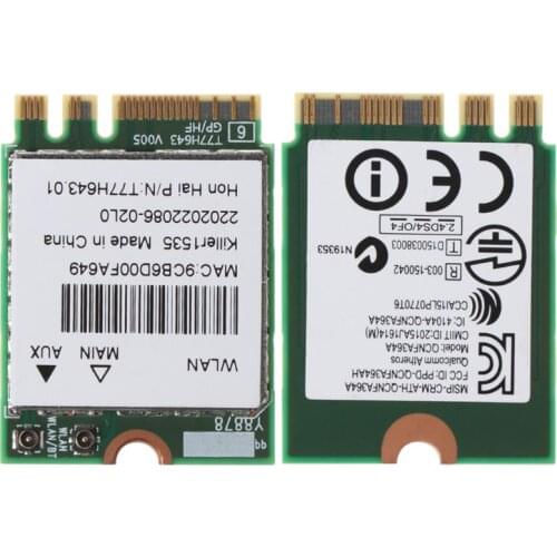 Killer 1535 1525 QCNFA364A AC M.2 WIFI Card Adapter for MSI GT72/GS60 for Dell